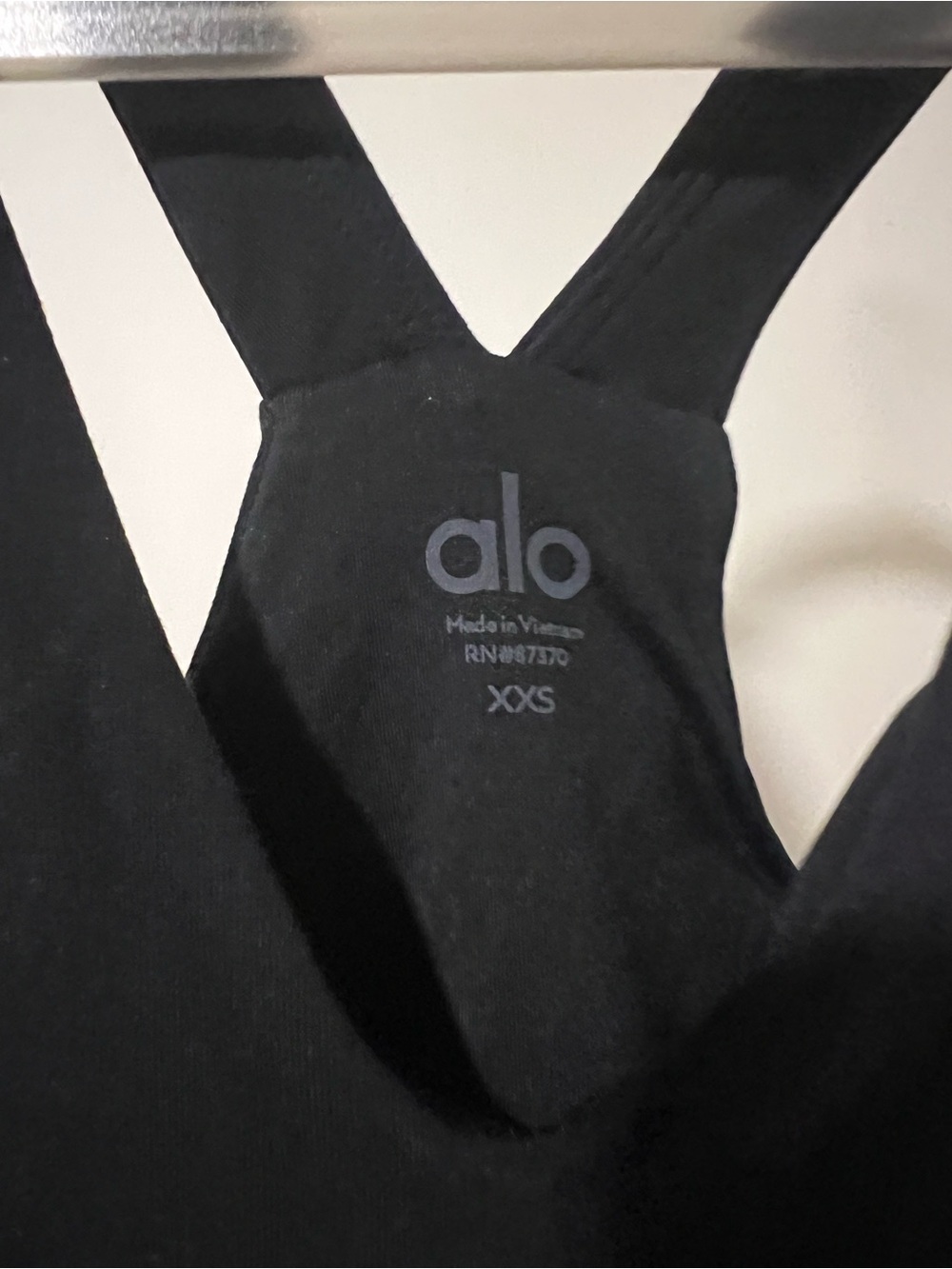 ALO Yoga Black V-Neck Crossback Mini Dress - Picture 3 of 3